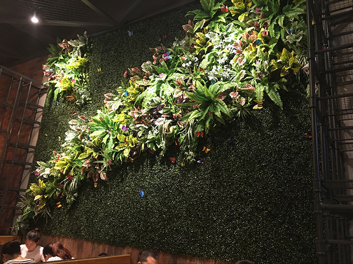 餐飲仿真植物墻