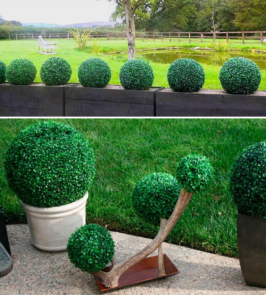 仿真植物球擺放效果圖