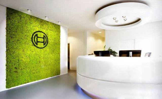 公司前臺永生苔蘚logo形象墻