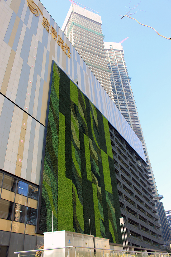 室外仿真植物墻效果圖