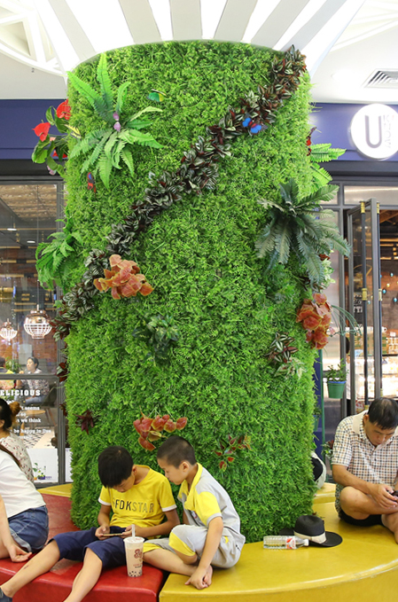 商場柱子立體綠化創意裝飾