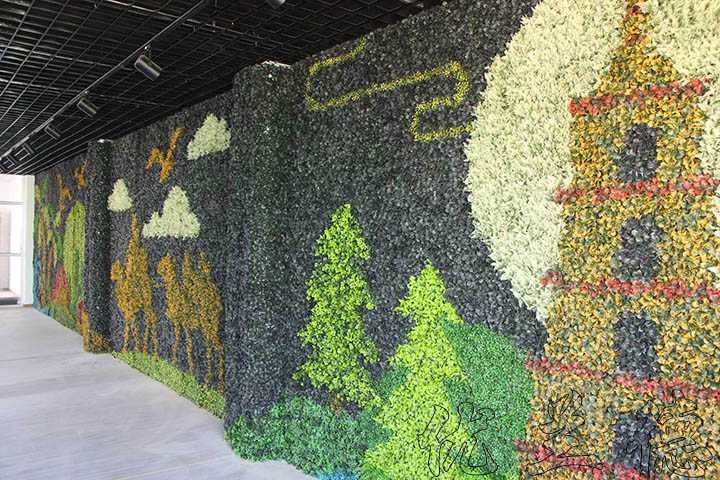 室內仿真植物設計-絲綢之路全景圖