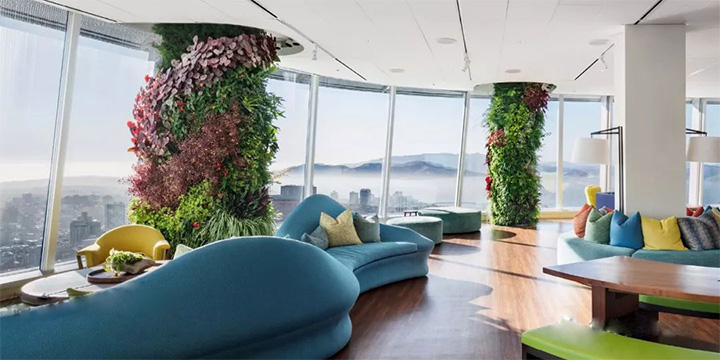 辦公樓的柱子裝飾