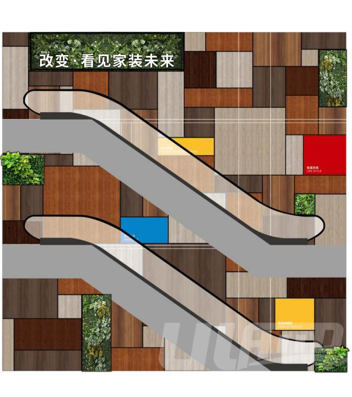 家居館仿真植物墻設計