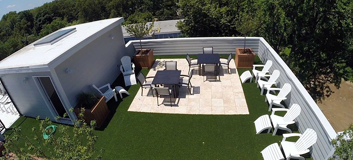 屋頂仿真休閑草坪綠化