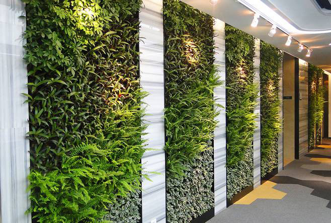 酒店室內仿真植物墻